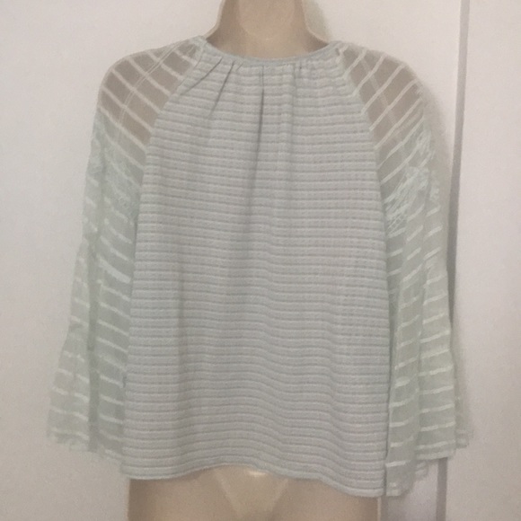 Lucky Brand sheer bell sleeve top - Picture 6 of 8